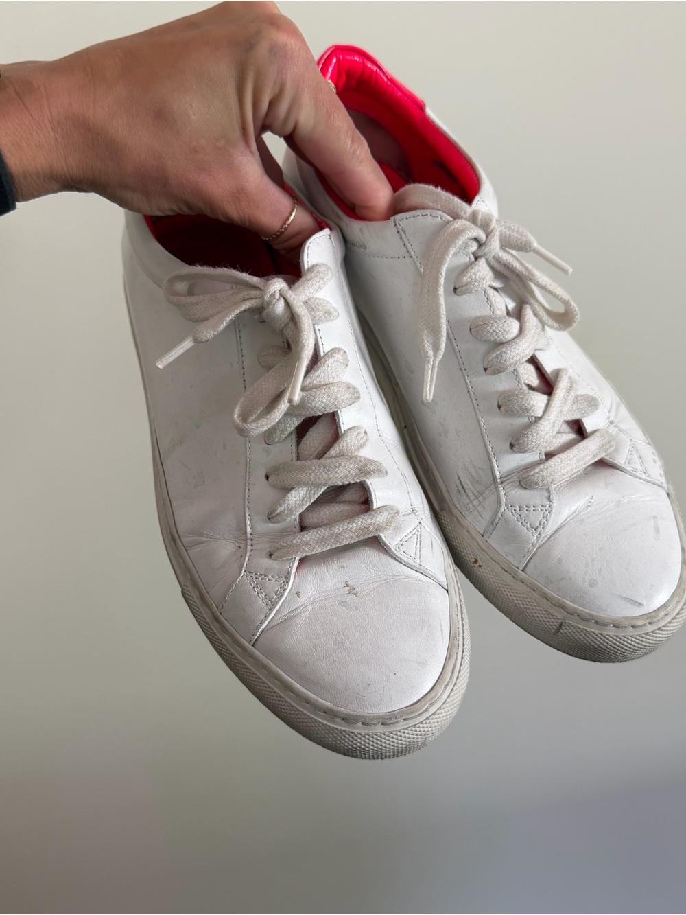 Givenchy Leather Sneakers with Pink Interior